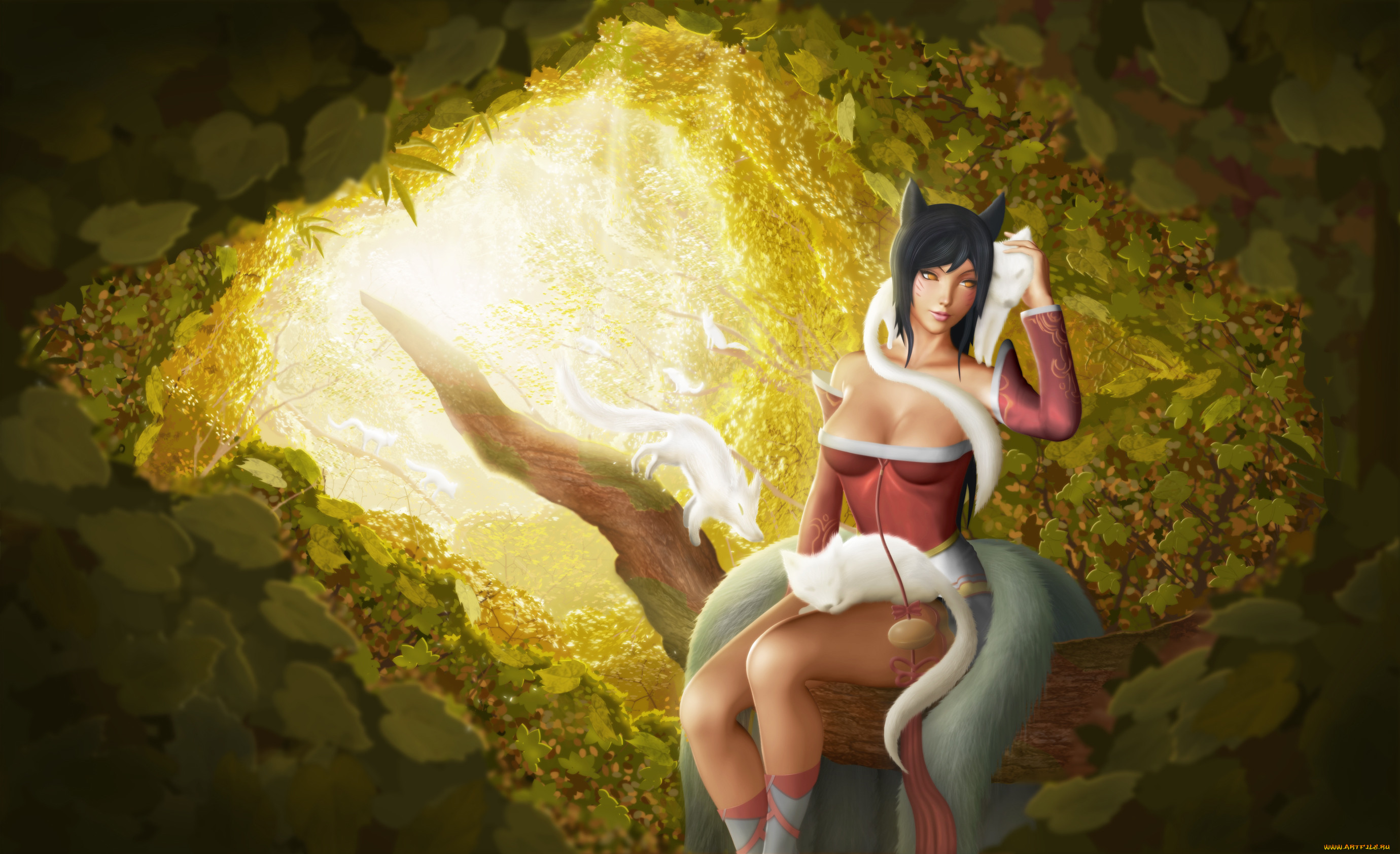 league of legends, , , , the, nine-tailed, fox, ahri, lol, league, of, legends